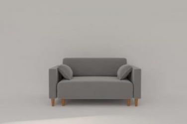 Серый диван Урвик (Berhouse) Цвет фасада: Левис 08 велюр; Тип: Прямой; Материал фасада: Металл/Велюр