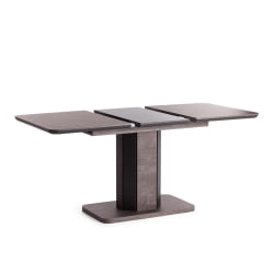 Большой обеденный стол SKAT ЛДСП/МДФ, 120-160х80х75 см, Оникс/Графит