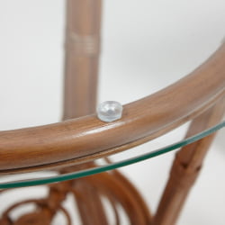 Зона отдыха NEW BOGOTA (2 кресла + стол) /с подушками/ ротанг, кресло 61х67х78,5 см, диаметр стола 50см, coco brown (коричневый кокос)