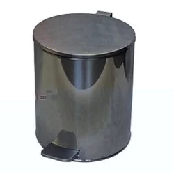 Урна с педалью 15 л (хром)