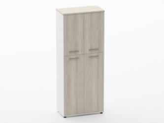 Шкаф 4 широкий закрытый, 4 двери Deka 10.19.141 Дуб Сантана светлый/Белый