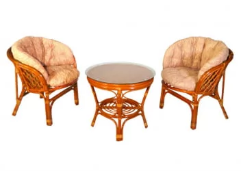 Комплект Багама дуэт, подушки светлые полные Bahama14 коньяк