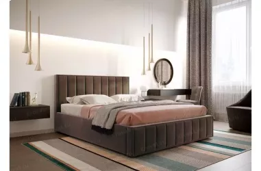 Кровать двуспальная из дерева Вена 1400 ПМ Мора коричневый