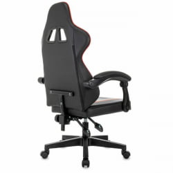 Геймерское кресло BRABIX Shooter GM-123, 2 подушки, экокожа, черное/красное