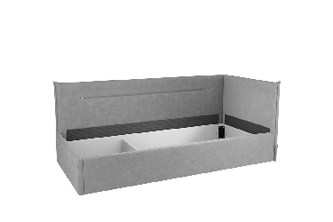 Кровать  0.9 Альба (Тахта) КМ.T-16 пудра (велюр)