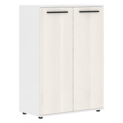 Шкаф с глухими средними дверьми ЕДИС ЕМCС 85.1 Ясень Траун Черный Белый / EDIS EMCS