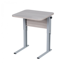 Парта одноместная рост 3-7 эргономичная Клен Танзау/Металл Серый