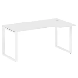 Стол криволинейный правый на О-образном м/к METAL SYSTEM БО.СА-1 Пр Белый/Белый