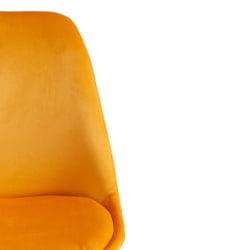 Стул TULIP SOFT (mod. 74) вельвет/дерево , 54 х 47 х 83 см , желтый (HLR 41)/натуральный