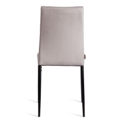 Мягкий стул CAPRI (mod. BC565-DC) металл, флок, 43 х 53 х 92 см, Light grey (светло-серый) HLR14 / черный