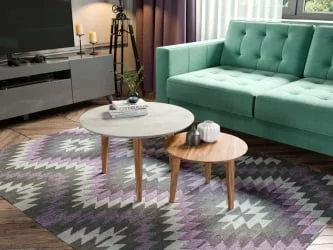 Стол журнальный Тип 6 высокий Бетон светлый