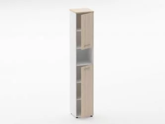 Шкаф 5 узкий закрытый, с нишей Deka 10.23.14Пр Туя/Белый