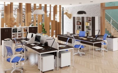 Стол прямой IMAGO-S СП-4SD венге магия белый полуматовый