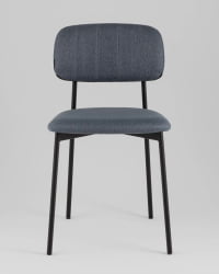 Стул Майло рогожка серо-синий