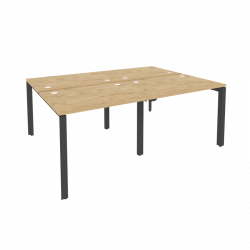 Рабочая станция на П-образном м/к ОНИКС О.МП-Д.РС-4.1.7 Тиквуд Светлый/Антрацит / ONIX O.MP-D.RS-4.1.7