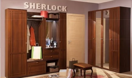Шкаф для обуви Sherlock 73 лев Орех шоколадный