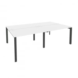 Рабочая станция на П-образном м/к ОНИКС О.МП-Д.РС-4.2.7 Белый Бриллиант/Антрацит / ONIX O.MP-D.RS-4.2.7