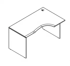 Стол письменный эргономичный правый WCET 149 R Дуб сонома