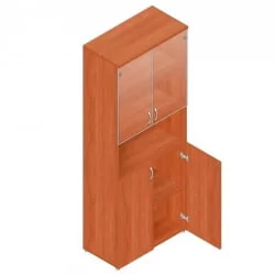 Шкаф для документов с прозрачными стеклами Р.Ш-4СБ вишня Оксфорд