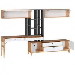 Набор мебели для гостиной Бари №2 Дуб Золотой Оник серый Белый