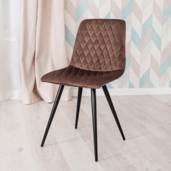 Стул CHILLY X (mod. 7096) ткань/металл, 45x53х88 см, высота до сиденья 50 см, коричневый barkhat 12/черный