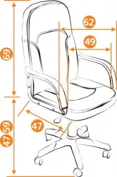 Кресло руководителя Parma черный 36-6