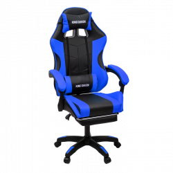 Геймерское кресло 1209-1 KINGQUEEN, цвет черный/синий, 1209-1-black-blue-mass