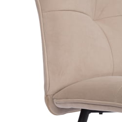 Стул обеденный Sweet флок , 46х55х88, бежевый/черный, 7