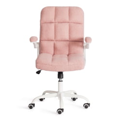 Кресло офисное Lugano Wh ткань teddy, розовый
