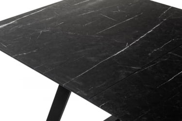 Стол Пеле раздвиж. 140-180 Темный мрамор/Бабочка