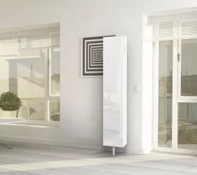 Поворотный шкаф в белом стекле Zoom White Белый