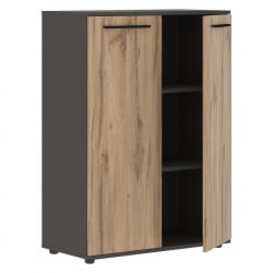 Шкаф с глухими средними дверьми EDIS EMCS 85.1 Дуб Денвер светлый Черный Мокко