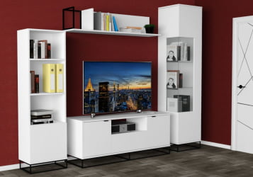 Полка навесная City средняя белый