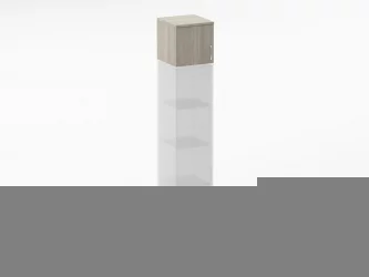 Антресоль узкая Glassy 6.04.13Л Дуб сантана светлый