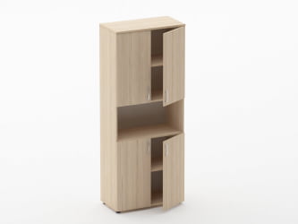 Шкаф высокий закрытый с нишей Glassy 6.19.111 Венге