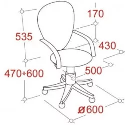 Кресло офисное UA_JUPITER 508873 Бордо