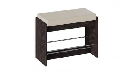 Тумба в прихожую Тайм тип 1 Венге цаво/кож.зам. Крем