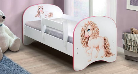 Кровать детская с фотопечатью без ящика 800*1600 Единорог