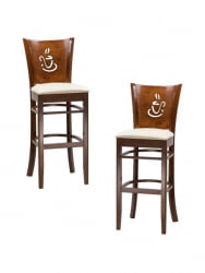 Стул барный DOBRIN JERRY BAR (шоколад, кремовый) 2 шт