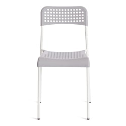 Стул со спинкой ADDE (mod. C-049) металл/пластик, 39 х 49 х 78 см, Grey (серый) /White (белый)