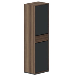 Шкаф высокий 1-секционный QUARTZ QZ.0302.BW.GF.L левый