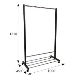Гардеробная вешалка для одежды В 35Н Венге