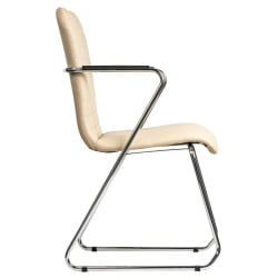 Кресло для приемных и переговорных BRABIX Visit CF-101 экокожа Бежевый