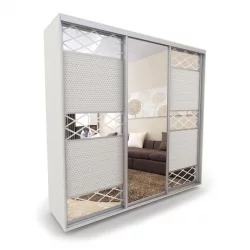 Шкаф-купе 3-х дверный Акцент-Лайн КР 2100х600 Выбеленное дерево