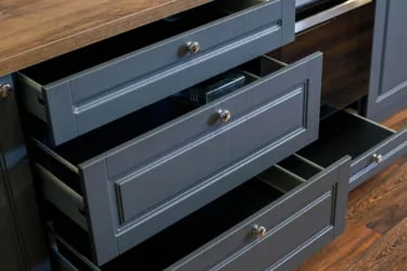 Тумба кухонная 600 с 2 ящиками (4) Мокка ЛД 274.130.000.131 Черная Дуб фактурный антрацит