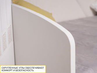 Кровать с изголовьем из ЛДСП Монако 903.05 Белый шпон/Даллас Айвори