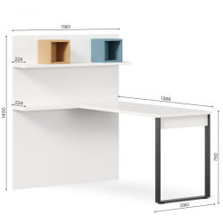 Cтолик для ноутбука Милтон ЛД 537.080.000 Белый Шенилл