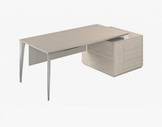 Стол под опорную тумбу 800 Atlas NZ-0110.YN.AL Ясень Наварра Алюминий