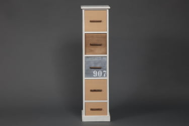 Тумба с 5 ящиками Secret De Maison MARITIME 5 ( mod. HX16-001NS ) Butter white/navy design