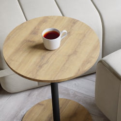 Стол журнальный Кат Дуб вотан / Черный